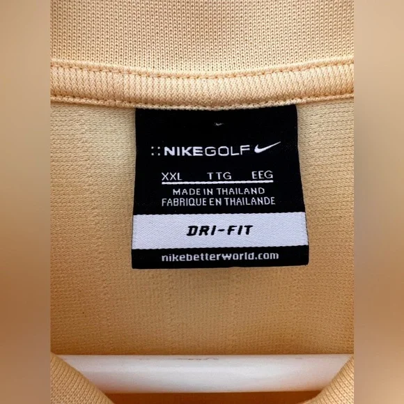 Nike Golf Dri-Fit Men’s Textured Polo Shirt Size XXL Shorts Sleeve Button - Picture 3 of 4